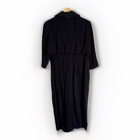 Vintage 40s 50s Women’s Black Button Down Dress Jacket XL David Levine Original - Picture 11 of 12